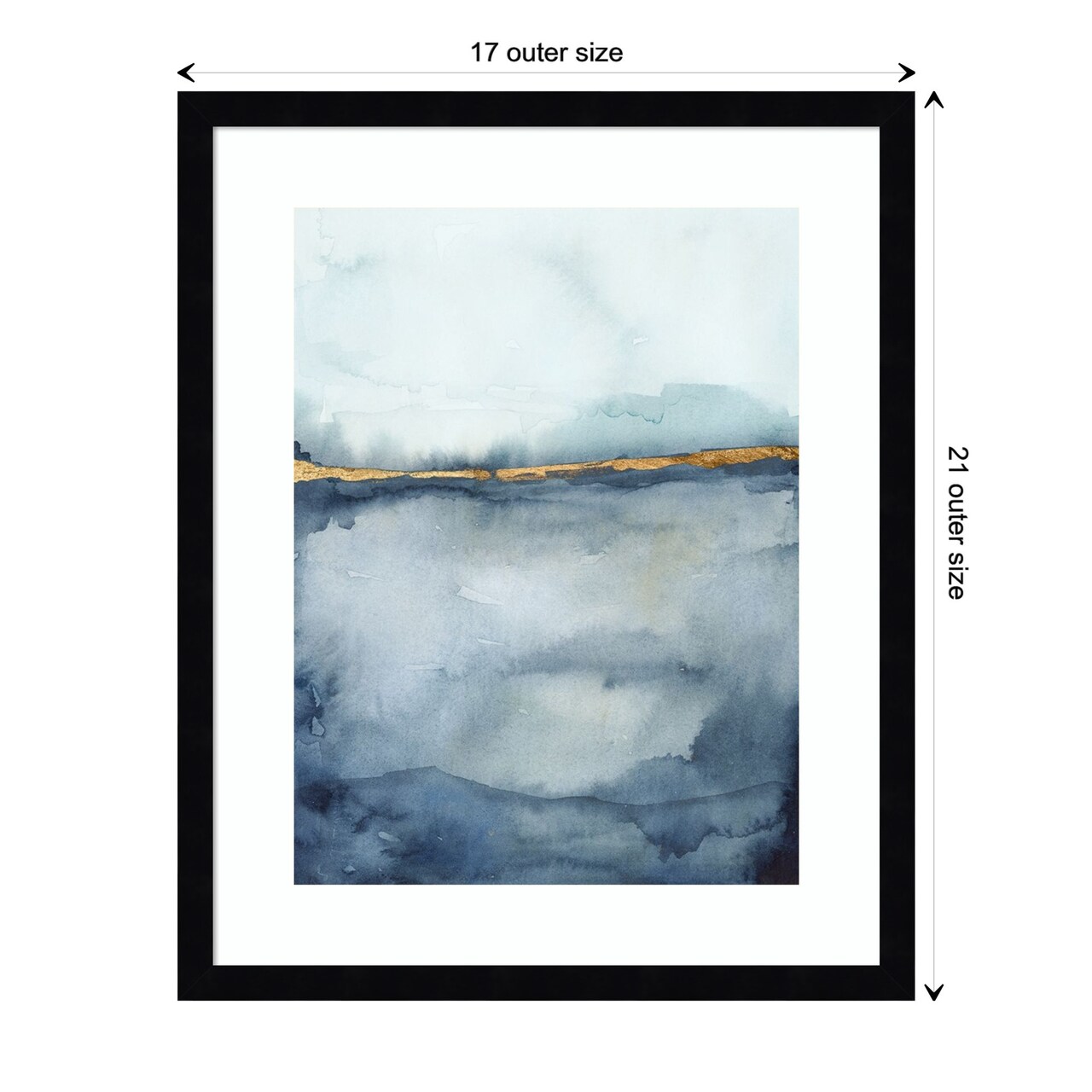 Coastal Horizon II by Victoria Borges Wood Framed Wall Art Print